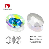 DZ 3002 14x10 mm Oval  crystal AB fancy stone