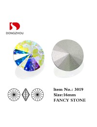 3019 16 mm Riviol  Crystal AB Fancy Stone 