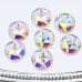 DZ 1721M with 2 hole crystal AB 10*10mm with two holes flat back stone 