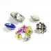 DZ 3435 10*10mm clover shape crystal fancy stone for nail art
