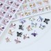 DZ 2140 8*7mm butterfly shape glass flatback stone for nail art