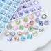 DZ 3010 10*10mm fat square shape effect color crystal fancy stone for nail art DZ 3010 10*10mm fat square shape effect color crystal fancy stone for nail art
