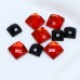DZ-1038 with 2 hole ruby square shape sew on rhinestones flatback stone